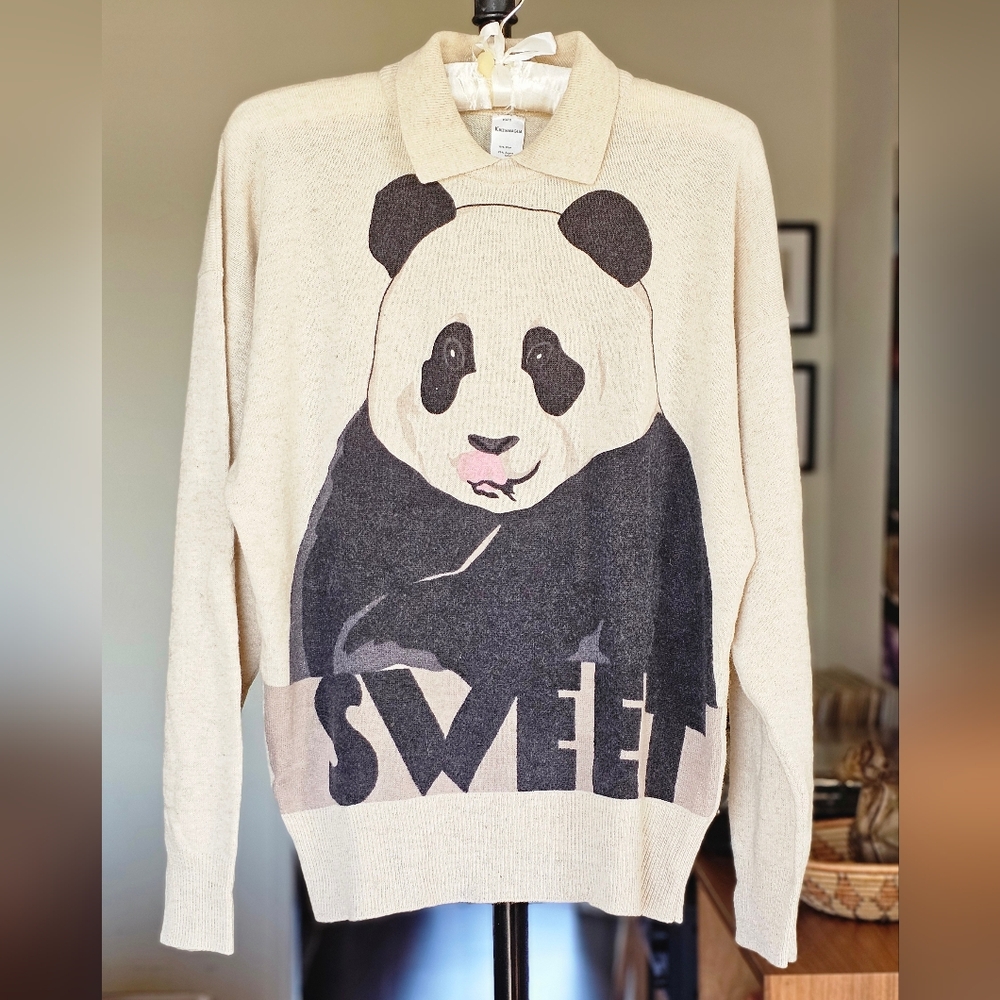 Krizia Maglia Vtg 80s Panda Sweater RARE